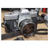 Minolta SRT101 35mm SLR Camera with Lenses and Accessories