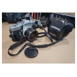 Minolta SRT101 35mm SLR Camera with Lenses and Accessories