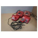 Assorted Power Tool Battery Chargers - Milwaukee, Hilti