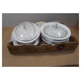 Corningware French White Casserole/Serving Dishes with Lids