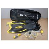 Cressi Adult Rondine Palau Fin Snorkel Set - Fin Size M/L