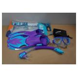 Cressi Kids Snorkel Set - Fin Size L/XL