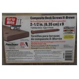 2-1/2" Composite Deck Screws - Brown