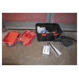 Assorted Hardware - Paint Trays, Tool Belt, Face Shield, Tools