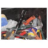 Assorted Hardware - Paint Trays, Tool Belt, Face Shield, Tools