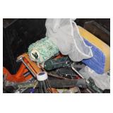 Assorted Hardware - Paint Trays, Tool Belt, Face Shield, Tools