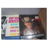 Assorted Vinyl Records - Kenny Rogers, Merle Haggard, Jimmy Dean