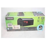 Gibraltar Medium Capacity Post-Mount Mailbox in Black Steel