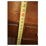 Vintage Wooden Desk with 9 Drawers and Custom Inscription