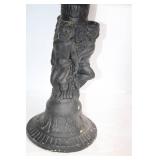 Vintage Marble-Top Side Table with Cherub Design Base