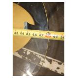 Modern Oval Glass Coffee Table with Wooden Shelf