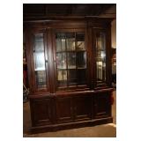 Vintage Mahogany China Cabinet with Glass Doors
