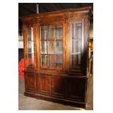 Vintage Mahogany China Cabinet with Glass Doors