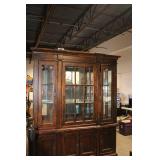Vintage Mahogany China Cabinet with Glass Doors