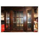 Vintage Mahogany China Cabinet with Glass Doors
