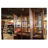 Vintage Mahogany China Cabinet with Glass Doors