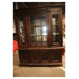 Vintage Mahogany China Cabinet with Glass Doors