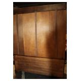 Vintage Mahogany China Cabinet with Glass Doors