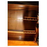 Vintage Wooden Hutch with Shelves and Drawers