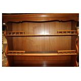 Vintage Wooden Hutch with Shelves and Drawers