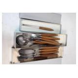 Boxed Set of JB Hudson Stainless Steel Cutlery with Wooden Handles