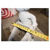 Concrete Garden Statue of Boy with Wheelbarrow