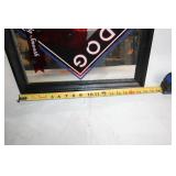 Vintage Red Dog Beer Mirror with Bulldog Design