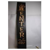 Tall Wooden Halloween Sign - 