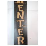 Tall Wooden Halloween Sign - 