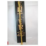 Tall Wooden Halloween Sign - 