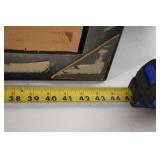 Framed Artwork with Dual Sided Pieces -- Native American Riders and Abstract Art