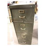 Vintage Metal 5-Drawer Filing Cabinet with Handles
