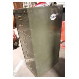 Vintage Metal 5-Drawer Filing Cabinet with Handles