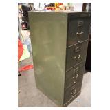 Vintage Metal 5-Drawer Filing Cabinet with Handles