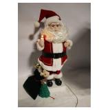 24" Animated and Musical Santa with Sack and Christmas Tree