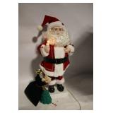 24" Animated and Musical Santa with Sack and Christmas Tree