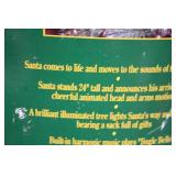 24" Animated and Musical Santa with Sack and Christmas Tree