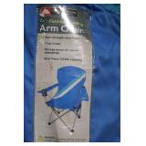 Ozark Trail Fashionable Folding Arm Chair with Cup Holder