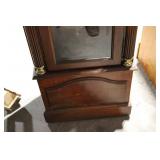 Classic Wooden Grandfather Clock with Glass Panels