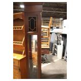 Classic Wooden Grandfather Clock with Glass Panels