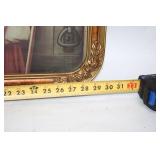 Vintage Framed Jesus Christ Print with Shepherd and Sheep