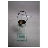 Set of Glass Candle Holders and Decorative Glass Tree