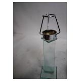 Set of Glass Candle Holders and Decorative Glass Tree