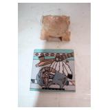 Earthtones Tile and Marble Trinket Tray Set