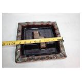 Handmade Ceramic Serving Platter with Geometric Design