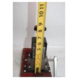 Heavy-Duty Manual Label Dispenser on Wooden Base
