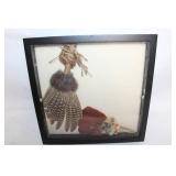 Framed Native American Feathered Decorative Pieces
