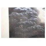 Vintage Framed Landscape Print with Signature