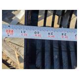 Set of MIVA Skid Steer Attachments with Hardware - 2 Buckets, 1 Tilting Bucket, Rake, Mounts, Trench Bucket, Grapple