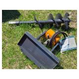 Wolverine Mini Post Auger Hydraulic Drive Unit and 12" Bit - Fits Mini Skid Steer